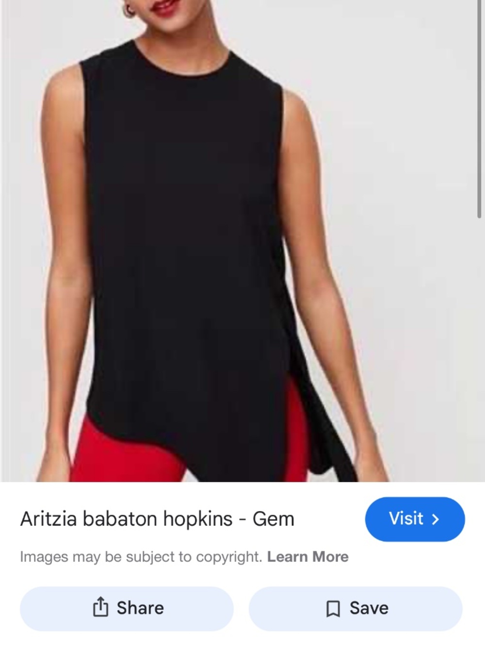 Aritzia Babaton Hopkins Blouse - Black Asymmetric Side Tie Top